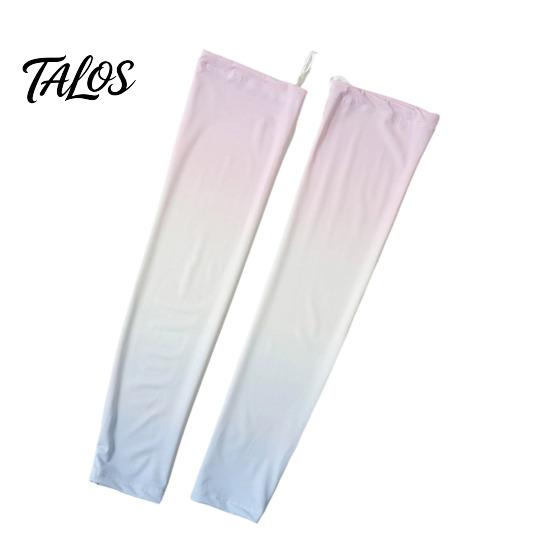 Cycling Sun Protection Sleeves Drawstring for Women, UPF50+ Anti-Slip Adjustable Arm Sleeves, Gradient Cooling Outdoor Sports Ice Silk Sleeve,