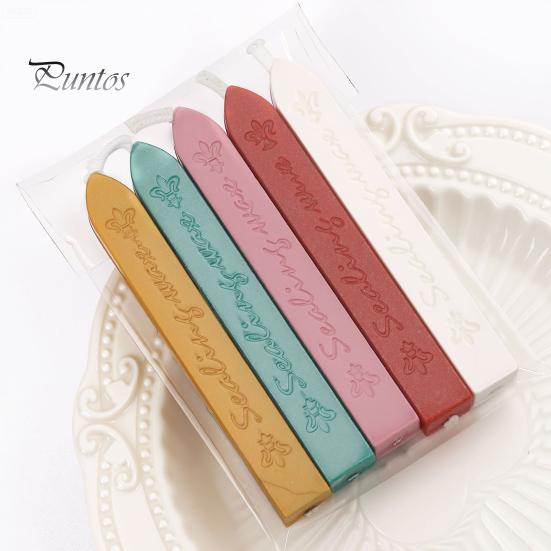 Vintage Wax Stamp Supplies 5PCS Sealing Sticks, with Wicks, Classic Color Seal Accessories Strips, for Envelope And Craft Decor Handmade Greeting Card