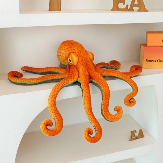 Realistic Octopus Plush Toy Soft Stuffed Animal Doll Cute Sea Creature Pillow for Kids