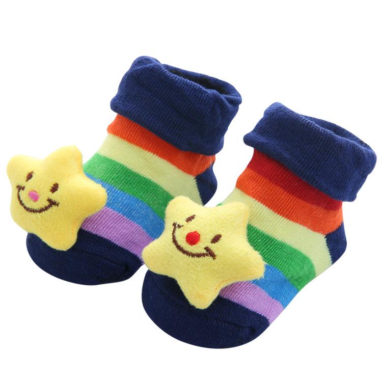 YWHUANSEN Kleinkind Cartoon Neugeborenes Baby Mädchen Jungen Anti-Rutsch Bodensocken Niedliche Säuglingskinder Tier Baumwolle Stulpen Gestreifte Socken