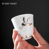1 Pc Chinese Ceramic Teacup Hand Painted Bird Pattern Travel Meditation Cup Handmade Tea Bowl Master Cup Household Tea Set