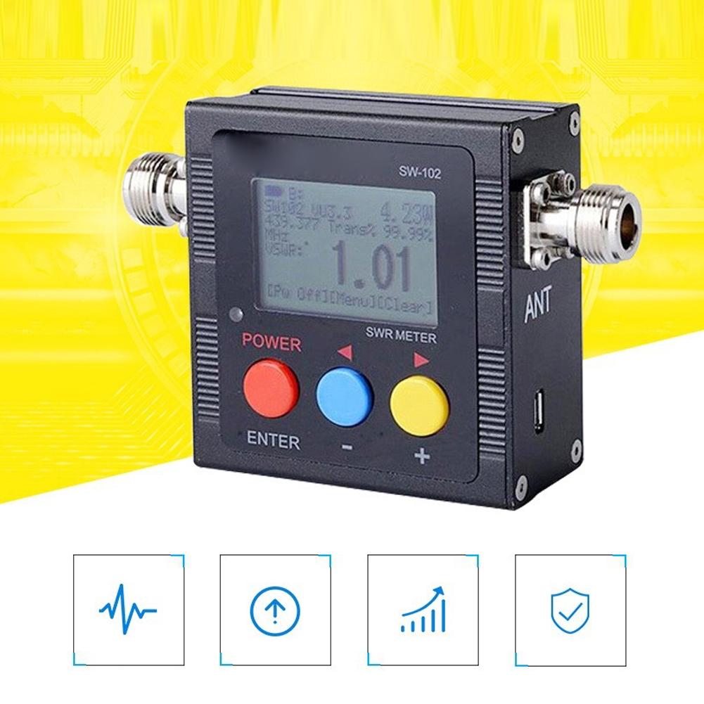 SW102 Metal Portable UV Double Digital Display Antenna Frequency Tester Standing Wave Meter