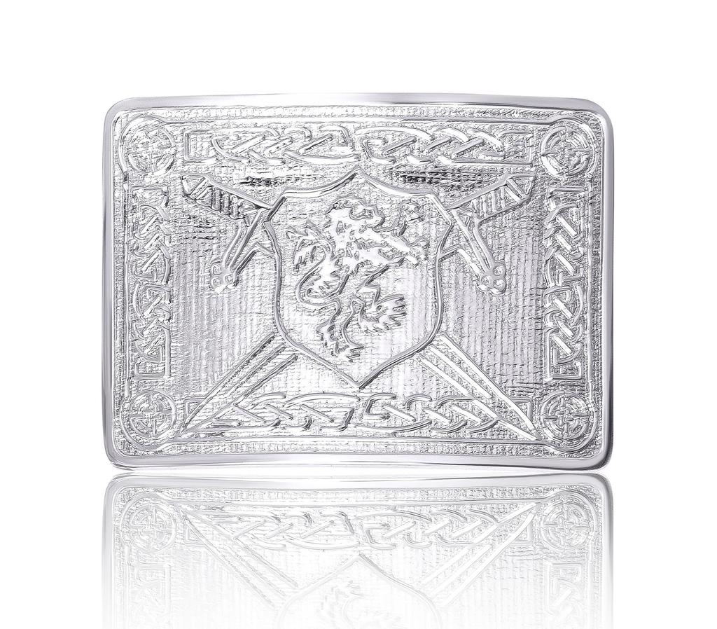 Scottish Kilt Belt Buckle Brass Mirror Shine Celtic Antique Design Sporran