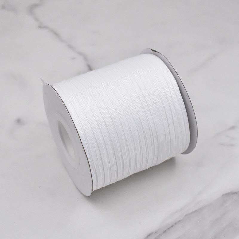 3mm High-Density Ribbed Bookmark Ribbon, Customizable 0.3cm Thin Webbing for DIY, Craft, or Clothing Use.