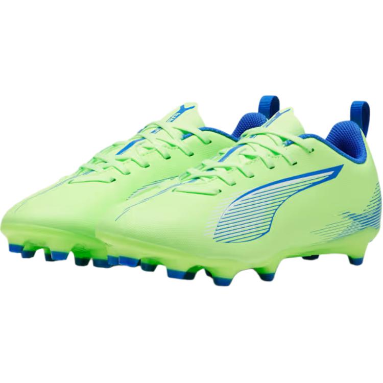 Puma Play Comfortable Soft Low-Top Kids Football Shoes Kids Football Shoes Green Blue 107695-03