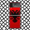 Albania Flag Phone Case For Samsung Z Flip 7 6 5 4 3 Galaxy ZFLIP7 ZFlip6 5G Flip5 Flip4 Flip3 5g Black Hard Cover