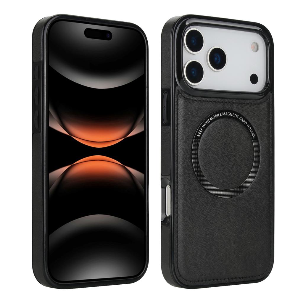 Leather Magnetic Smartphone Phone Case for Iphone 17 Pro Max 16 Pro Advanced Sense Retro PU Leather Phone Back Cover Shell