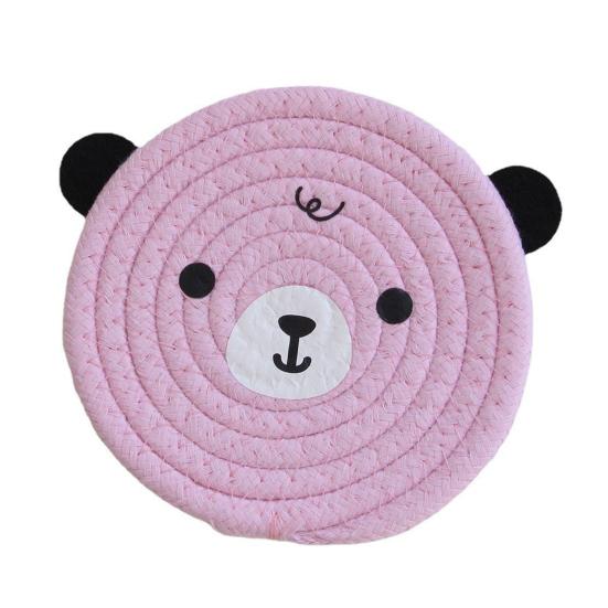 Placemat Non-slip Anti-scalding Kitchen Tools Practical Cartoon Bear Tea Coffee Cup Mat for Home