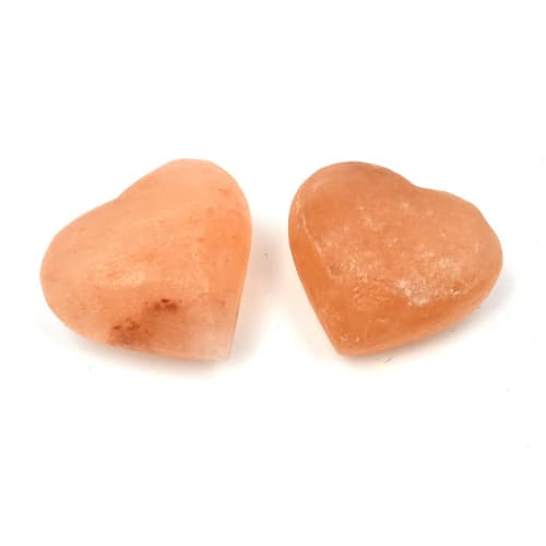 Windfulogo 2-Piece Heart-Shaped Himalayan Salt Massage Stone Cold Rock Kit for Facial Spa