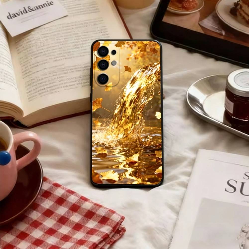 

Ginkgo Leaves Phone Case For Samsung S25,S24,S21,S22,S23,S30,Ultra,S20,Plus,Fe,Soft Black Cover Samsung S24Plus