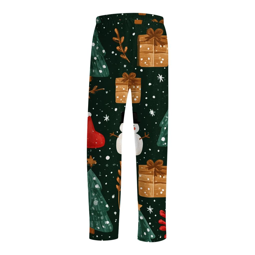 Men's Christmas Print Pajama Pants for and Sleep