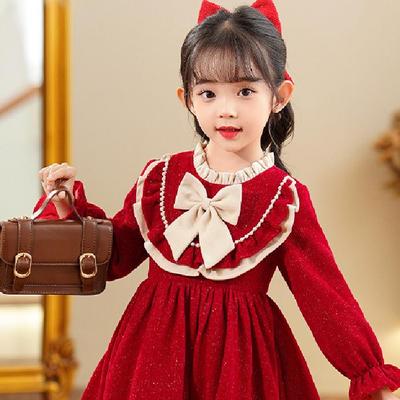 2024 Neuer koreanischer Herbst-/Winter-Prinzessinnenrock für Mädchen