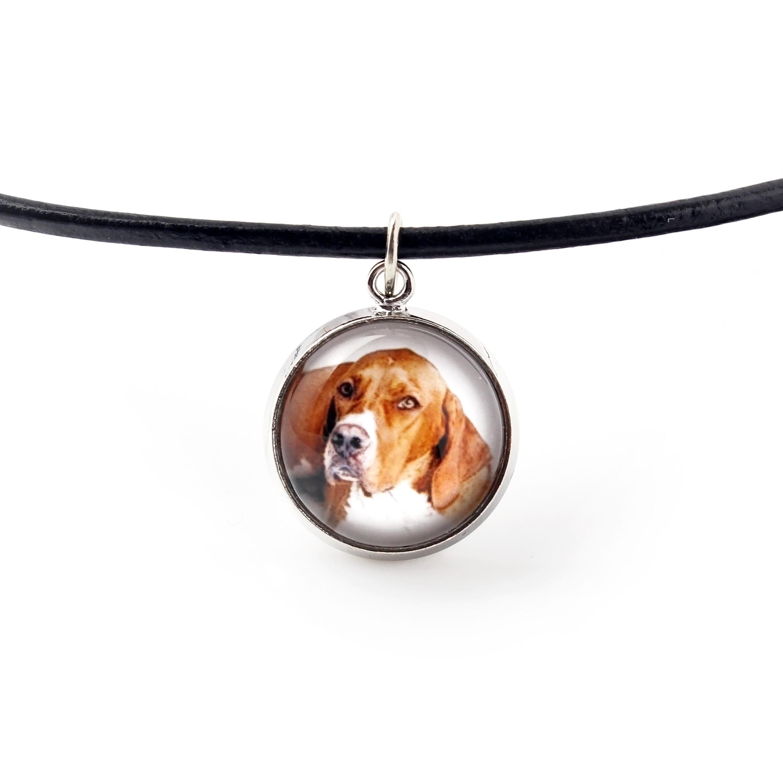 

English Pointer I - necklace pendant with your photo, handmade, handcrafted jewelry by Art-Dog brand срібний