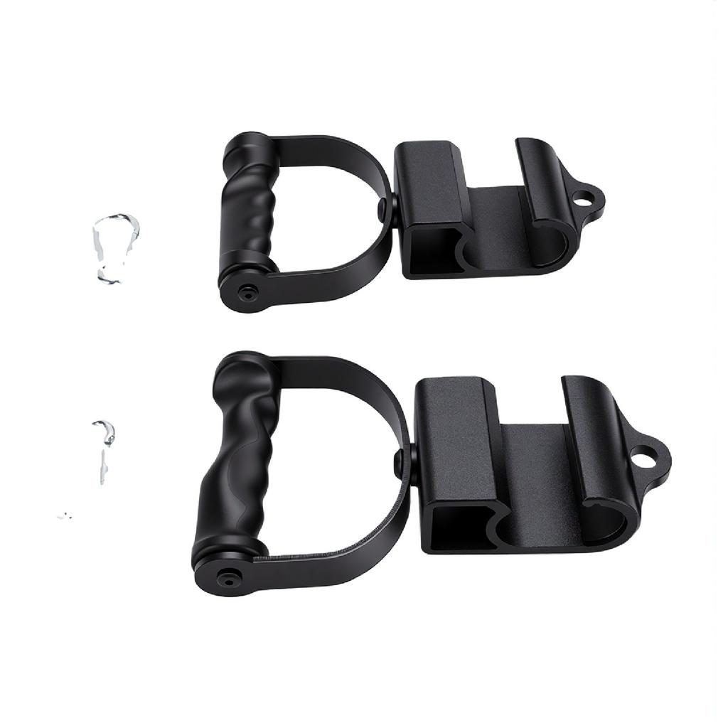 2 ks Rotační hrazdové úchopy ABS Ergonomické úchopy pro osu pro posilování Černá