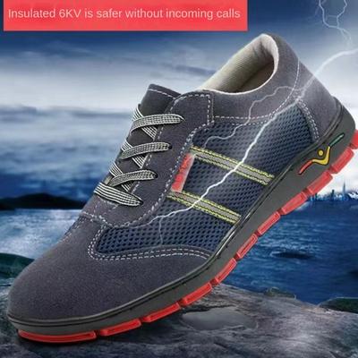 Insulation Electrician Non-slip Wear-resistant Breathable Deodorant Lightweight Casual Pure Cowhide Work Shoes