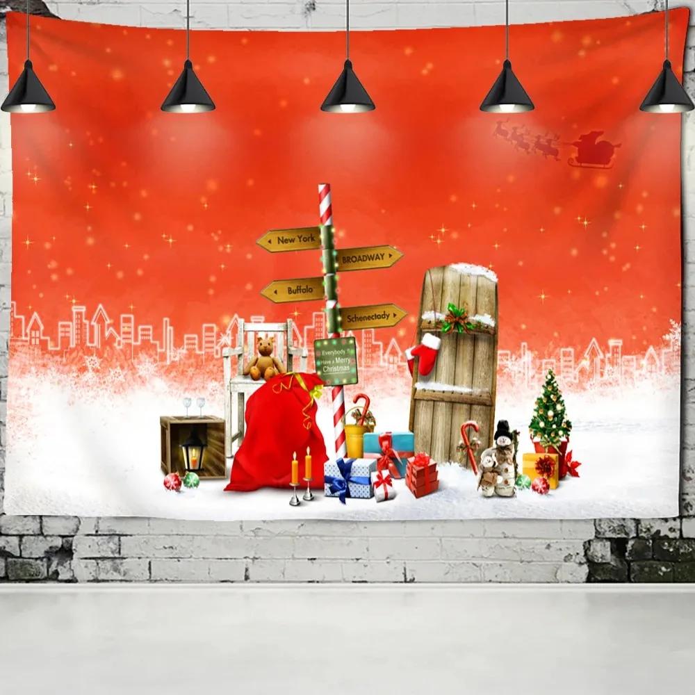 Christmas Theme Background Tapestry Living Room Sofa Home Decoration Christmas Gift