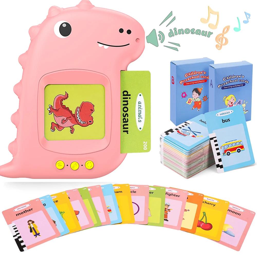 Early Education Flash Card Machine With English Audio Book Card Learning Talking Language Electronic Children Birthday Gift Toy