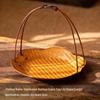 Song Style Bamboo Woven Small Snack Tray: Chinese Tea, Fruit Plate, Wedding Ornament