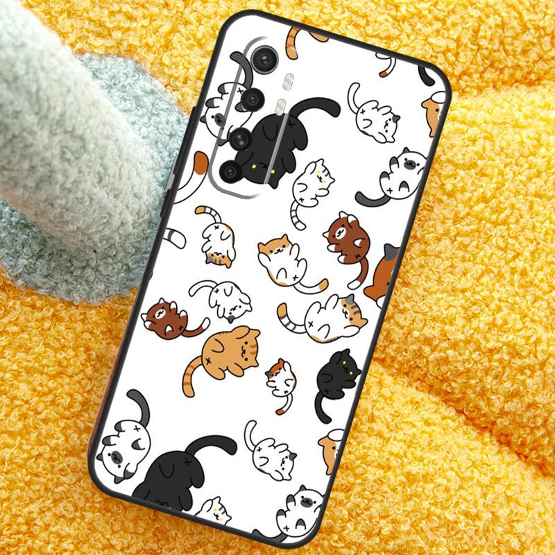 Cute Cartoon Cats Collage Case For Xiaomi 15 14 Ultra 13T 14T 15T 17 Pro Max Cover For POCO X7 F8 Pro X3 X5 X6 F5 F6 F7