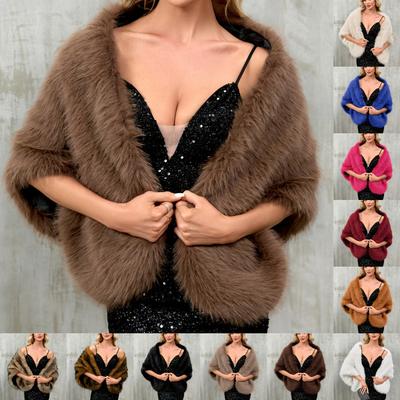 Chal Imitación Piel Zorro Chal Grande Para Mujeres