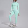 Seamless Yoga Workout Set Zip Jacket Sports Bra V-Waist Shorts Leggings Gym Fitness Outfit