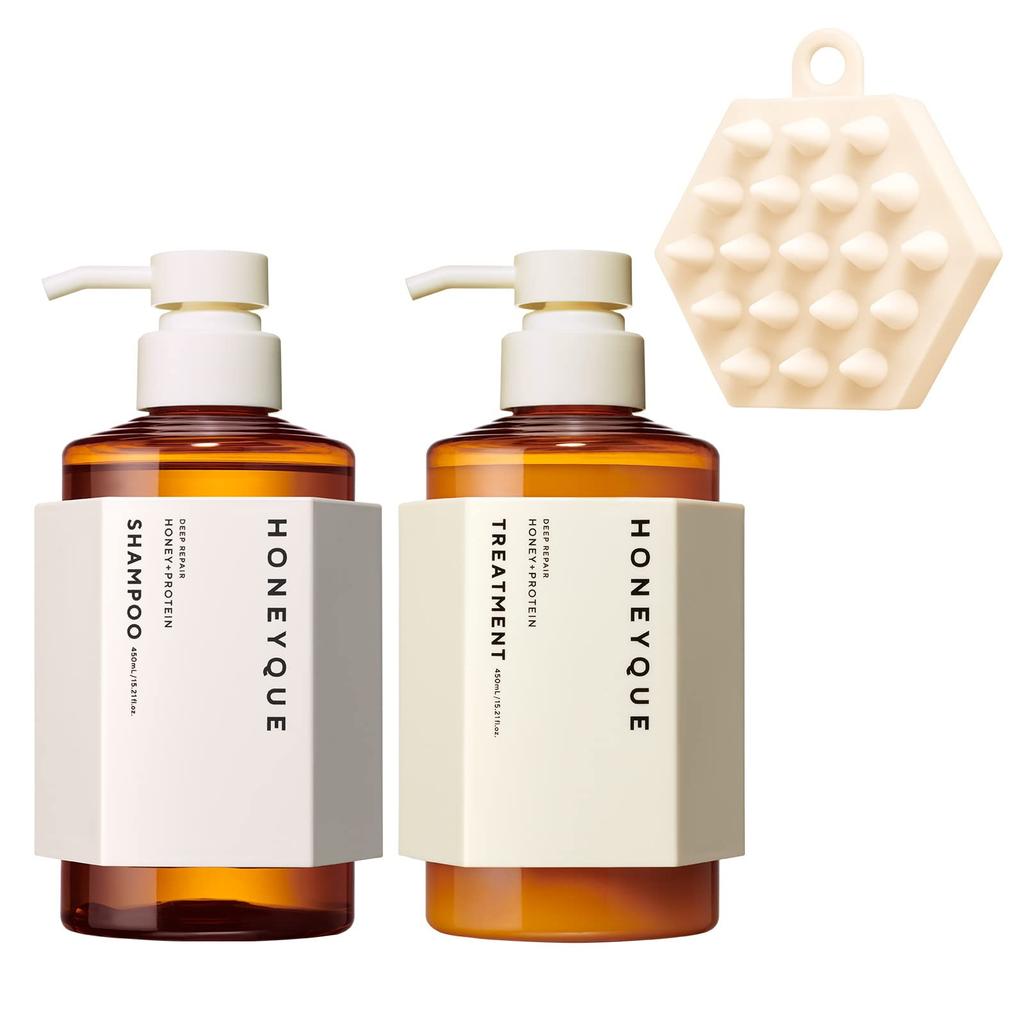 Honeyk Deep Repair Limited Edition Kit with Head Spa Moisturizing (Shampoo & Treatment) Brush,