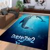 Dolphin Tale 2 Themed Carpet with Ocean Scene and Dolphins Suitable for use as an anti-slip for living room bedroom sofas