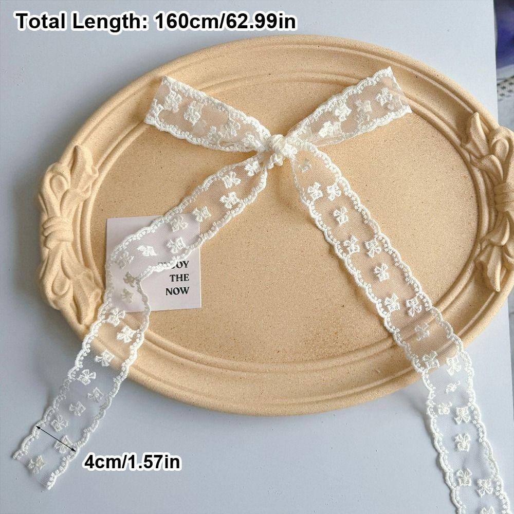 1Pcs Long Ribbon Head Scarf White Bowknot Hairband Kerchief New Hair Scarf  Summer Headwear