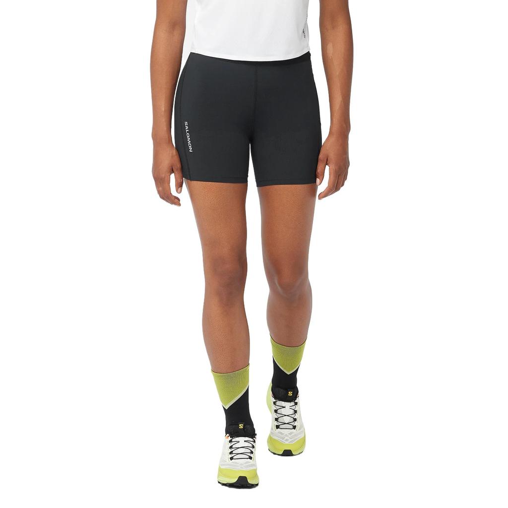 Salomon Sense Aero Minimalist Versatile Fashionable Comfortable Sports Shorts Women shorts Deep-Black C21909