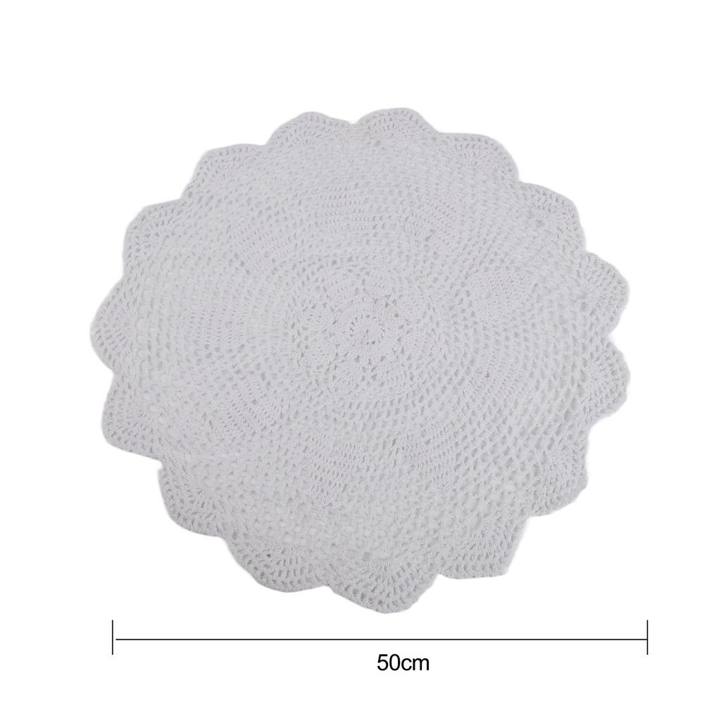 25cm Diameter Crochet Mats Lace Table Cloth Vintage Doily 30cm Diameter