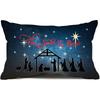 New Christmas Style Simple Letter Double-sided Printed Linen Pillow for Home Decoration, Sofa Waist Pillowcase
