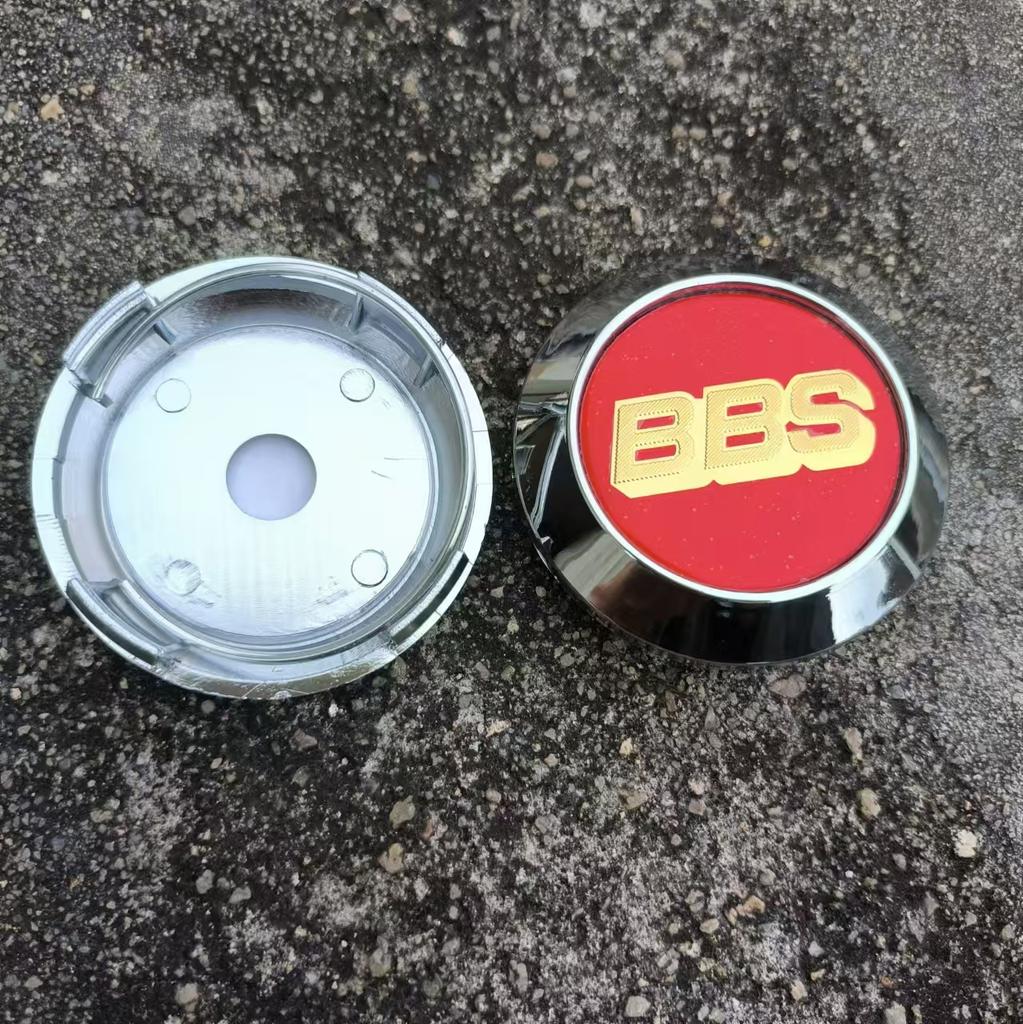 BBS Emblem Badge 4pcs 64mm-45MM Chromium Silver Wheel Center Caps Hub Rims Cover Car Styling