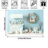 LS Blue Easter Backdrops Cake Smash Child Baby Photo Props Adult Kids Decors Cute Bunny Easter Egg Photography Studio Background