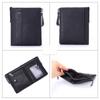 Neue RFID-Anti-Diebstahl-Bürste Rindsleder Herren-Geldbörse Leder Kurze Herren-Geldbörse Doppel-Reißverschluss-Geldbörse