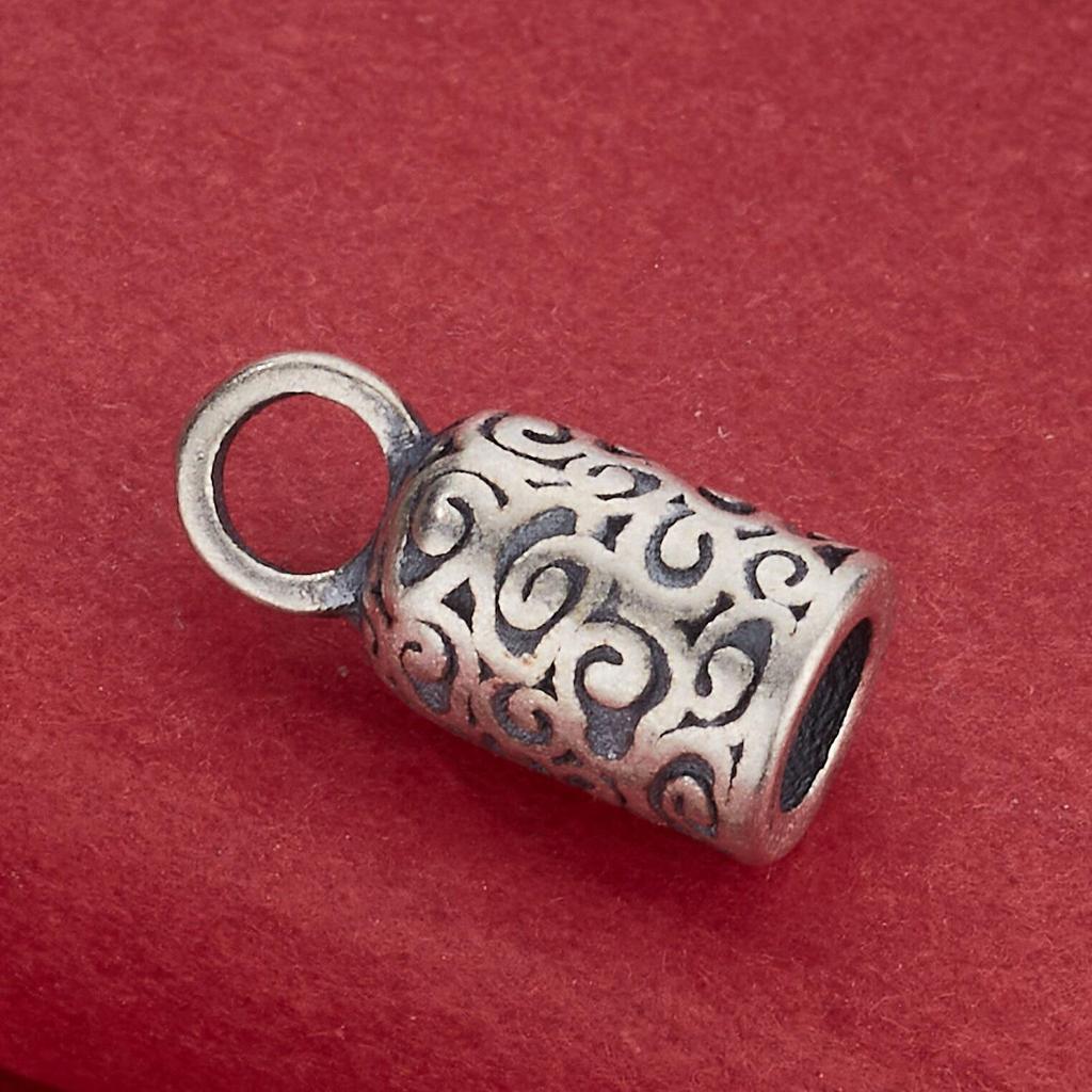 S925 Sterling Silver Retro Cloud Pattern S-Clasp for DIY Beading and Weaving Rope Bracelet
