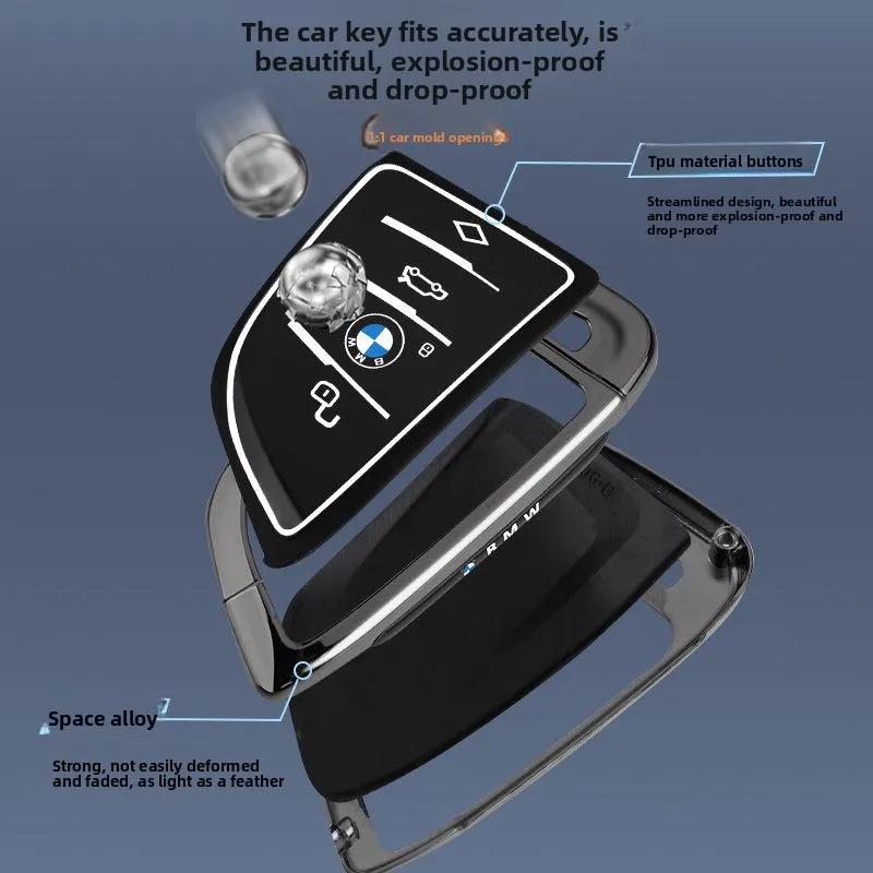 Funda de aleación de Zinc para llave remota de coche, para BMW F10 F20 F30 G20 G30 X1 X3 X5 X6 X7 1 3 5 6 7 G11 F15 F48 M3 M5 FY3