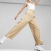 Puma T7 Relaxed Track Pants With Color Block Embroidery Design Women Pants Light-Brown 624216-83