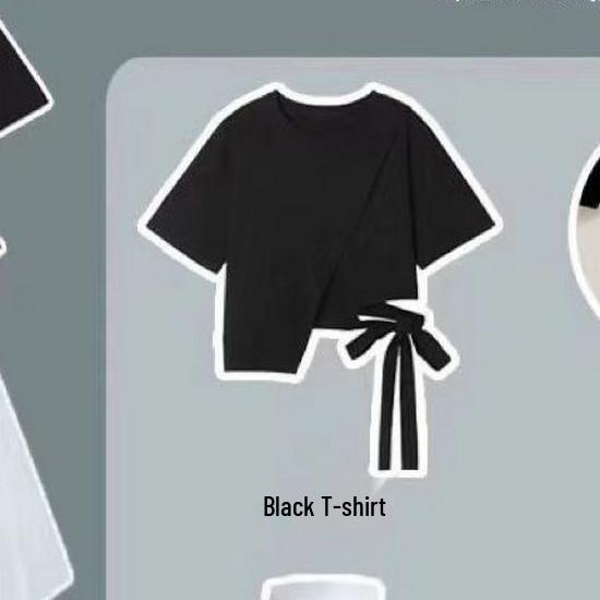 

Trendy Two-Piece Summer Set: Women s Short Sleeve T-Shirt + White Skirt for 2026 S (70-95 jin)