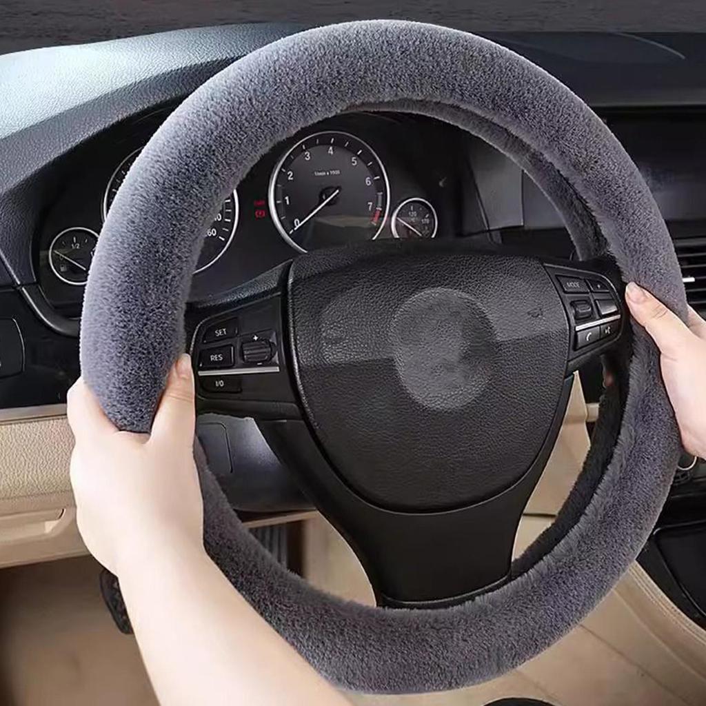 Steering Wheel Cover 10.24Inch Plush Protector Soft Non Slip Steering Wheel Cover For Women For Girls Women Automotive Winter