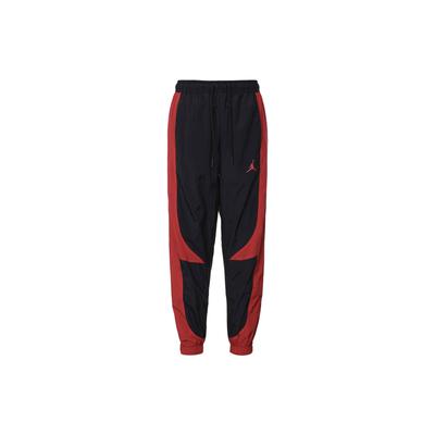Locker gestrickte Jogginghose mit Farbblock-Logo-Print und mittlerer Taille sowie Kordelzug für Herren, Schwarz, DX9374-013