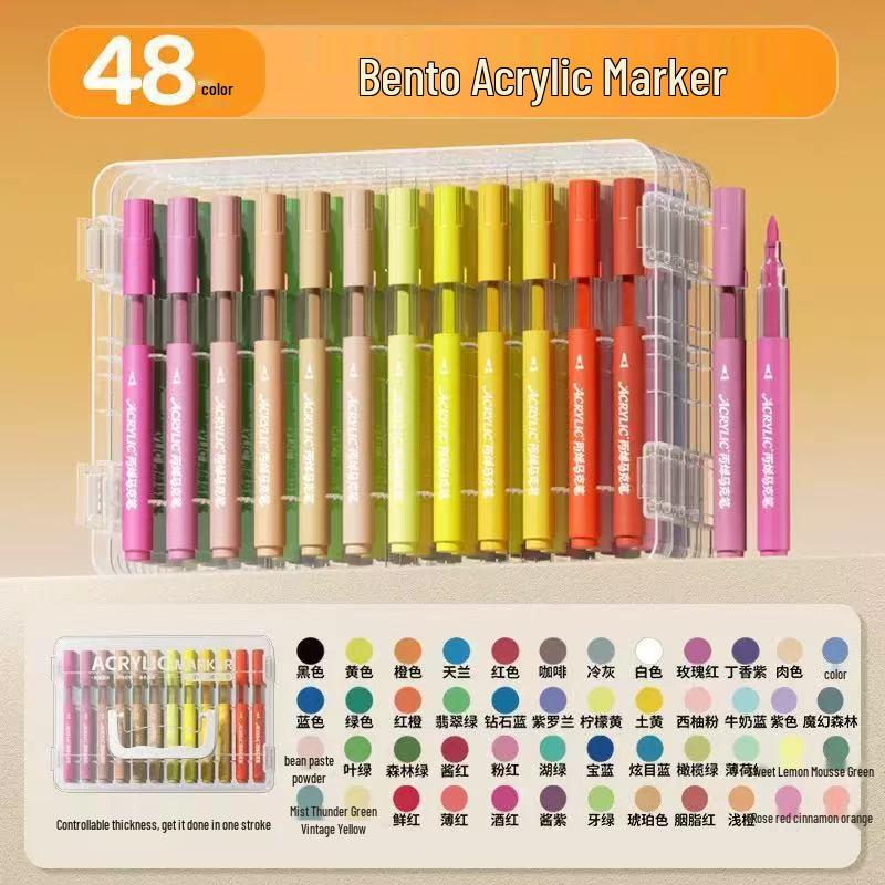 Washable Liquid Acrylic Marker with Soft Tip - Layerable Watercolor Pen for Kids' Art Projects