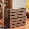 Exquisite Walnut Jewelry Box with Anti-Oxidation for Rings, Bracelets, Necklaces, and Earrings