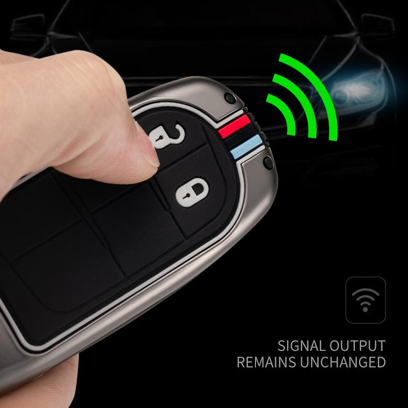 Metal Car Key Cover Case Fob for Jeep Renegade Compass Grand Cherokee for Chrysler 300C Wrangler Dodge Car Accessaries