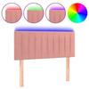 VidaXL Tête de Lit à LED Meuble de Chambre à Coucher Accessoire de Lit Simple Tête de Cadre de Lit Intérieur Rose 3121897