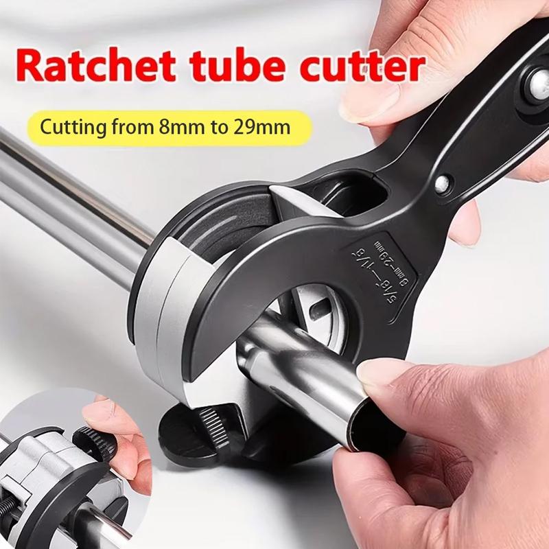 Ratcheting Tubing Cutter 8-29mm Universal Pipe Cutter For Stainless Steel Copper Aluminum Hose Cutting Hand Tool For Plumbing