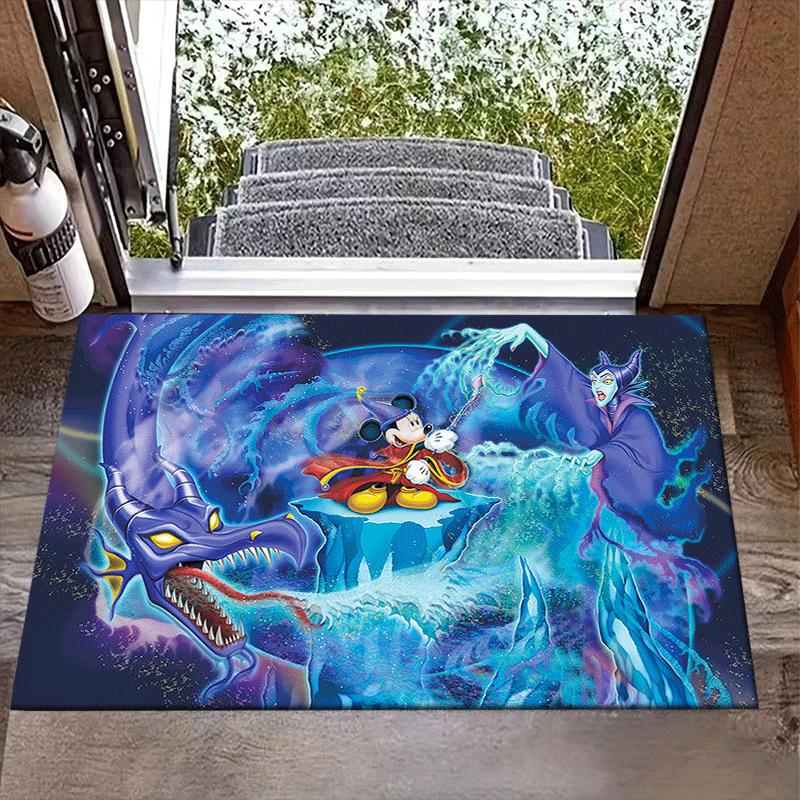

1pc Mickey and The Witch Rug Anti Slip, Non Shedding, Ideal for Living, Bedroom & Laundry Handcrafted Home Decor 60cm by 90cm