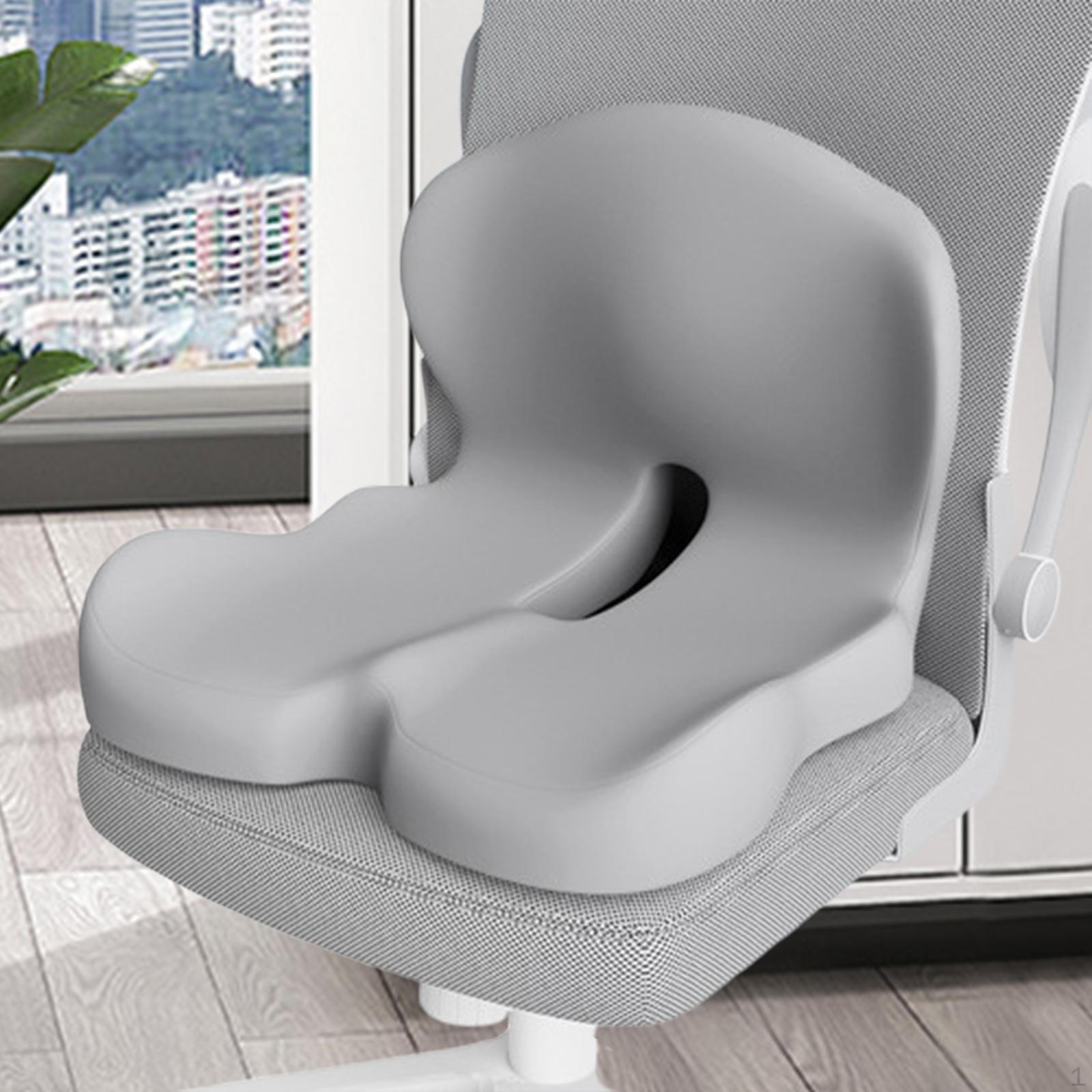 Подушка сиденья поддержка спинки интегрированный многофункциональный пенный стул с эффектом памяти для копчика темно-серого 2549₽