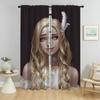 Female Elf Anti-mosquito Curtains for Living Room Kitchen Curtains 2 Pieces Window Curtain Shades Halloween Decoration Partition