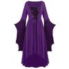 Women Ladies Medieval Renaissance Gothic Witch Cosplay Retro Fancy Costume Dress
