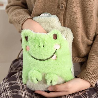 New Cartoon Duck Warm Bag PVC Thick Hot Water Bag Cute Soft Plush Belly Warm Water Bottle Portable Warm Hand Treasure